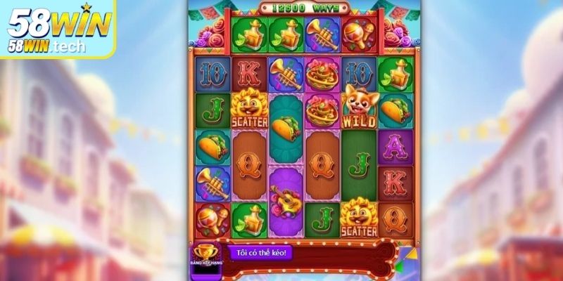 Thiết kế màu sắc nổi bật tạo không khí quay thưởng sôi động